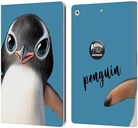 Dizajni za glavu Službeno licencirani životinjski klub International Penguin lica Kožne knjige Novčanik Kućište Kompatibilno sa Apple iPad 10.2 2019/2020/2021