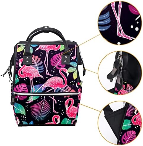 Flamingo tropski ruksak za laptop za žene muškarci, ruksak ruksaka za ruksak pelena Putovanje
