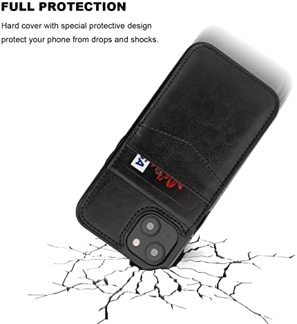 Kihuwey kompatibilan sa iPhone 14 Plus futrolom za novčanik sa držačem kreditne kartice, Flip Premium kožna