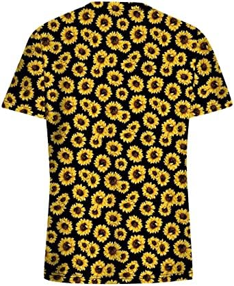 Piling za žene Plus Size kratke rukave bluza s V-izrezom štampana uniforma za njegu ljetne majice piling