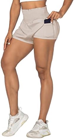 Sunzel Ženske kratke hlače sa džepovima High Struk Short Hotcres sa oblogom Workout Teret Atletski kratke
