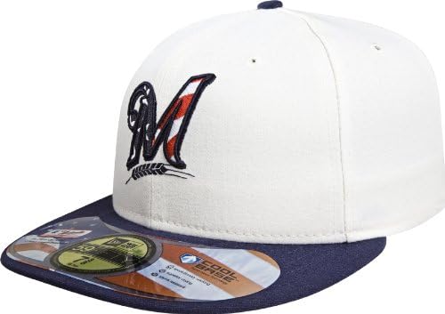 MLB Milwaukee Brewers Stars and Stripes Authentic On Field Game 59fifty Cap