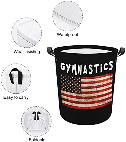 Gimnastika sport USA Zastava velika korpa za veš sklopiva korpa za veš izdržljiva korpa za odlaganje Organizator igračaka