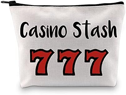 G2TUP Casino kockanje za kockanje šminke za šminku Casino Stish Dodatna torbica Lucky Sevens torba sa patentnim