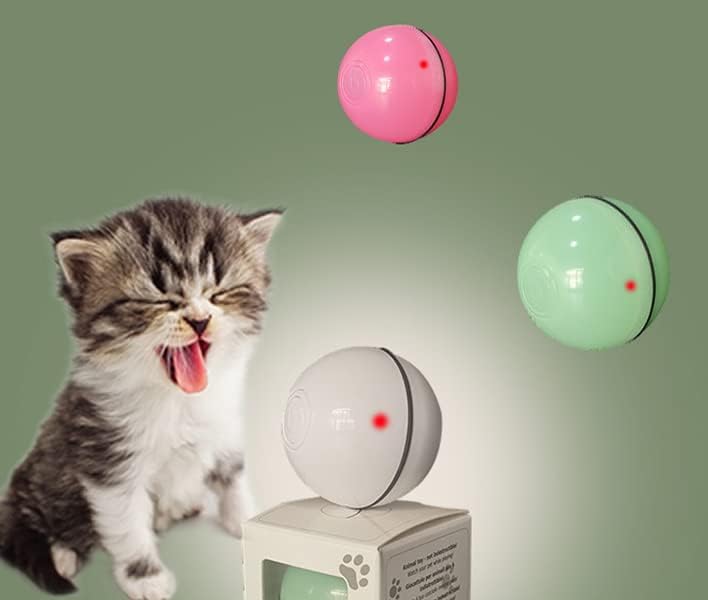 Interaktivna mačka igračka sa LED svjetlima za mače za zabavu Mačja kuglica samo-pomicanje jedinstvenog