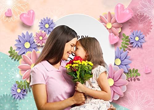LTLYH 8x6ft Sretan Majčin dan pozadine Majčin dan Ljubav Srce papir cvijeće fotografija pozadina Majčin