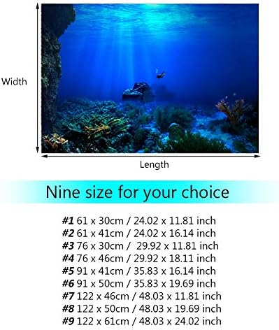 Filfeel Aquarium Pozadine ribe rezervoari Slike 3D efekt PVC ljepljivi poster podvodni svjetski pozadinski