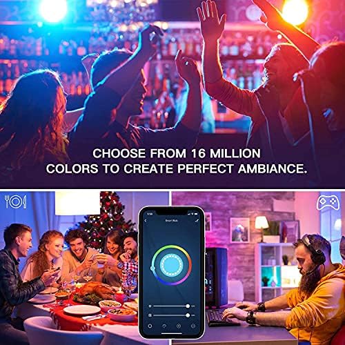 TREATLIFE pametne sijalice 4 pakovanja, 2,4 GHz muzička sinhronizacija sijalica koja menja boju, radi sa Alexa Google Home, A19 E26 LED sijalica sa mogućnošću zatamnjivanja 9W 800Lumen za dekoraciju zabave, Smart Home, Multicolor