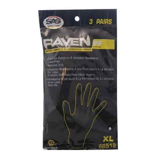 Sas Safety 66512-cs Raven rukavice od nitrila bez praha, X-Large