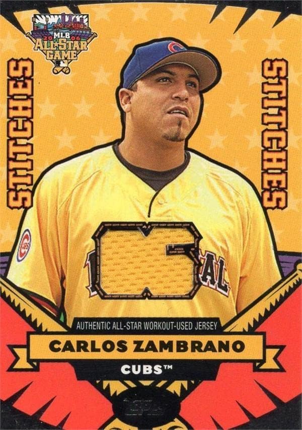 Carlos Zambrano igrač Igrač za patch patch baseball Card 2006 topps All Star Stitchs #ASCS - MLB Igra polovna dresova