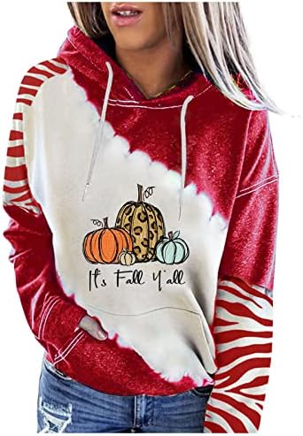 Halloween kapuljač za žene, žena dugih rukava jesenska majica tiskanje pulover duksevi džepovi bluza vrhovi