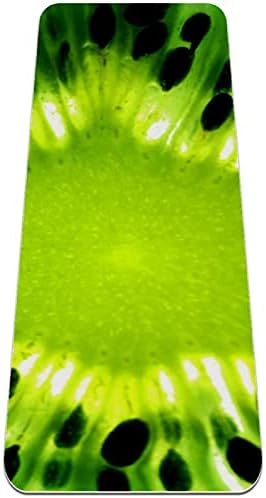 Siebzeh Kiwi Fruit Green Premium Thick Yoga Mat Eco Friendly Rubber Health & amp; fitnes Non Slip Mat za sve vrste vježbe joge i pilatesa