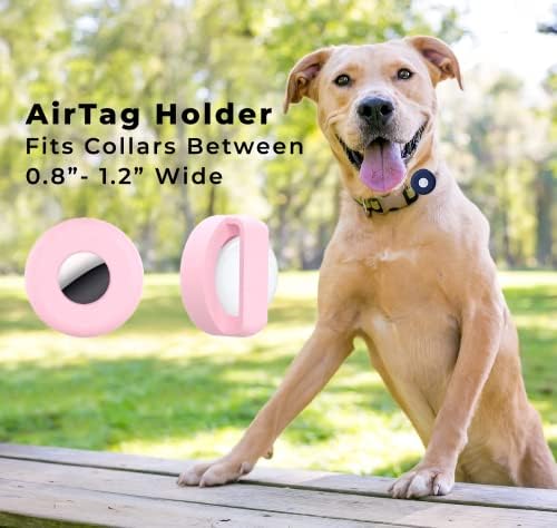 Airtag Holder ovratnika za pse Jednostavno čišćenje silikona, anti-izgubljeno GPS kućište zračne oznake,
