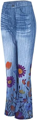 DUOWEI Yoga pantalone džepne ženske dugačke višestruke štampane Casual labave pantalone udobne mikro Petite