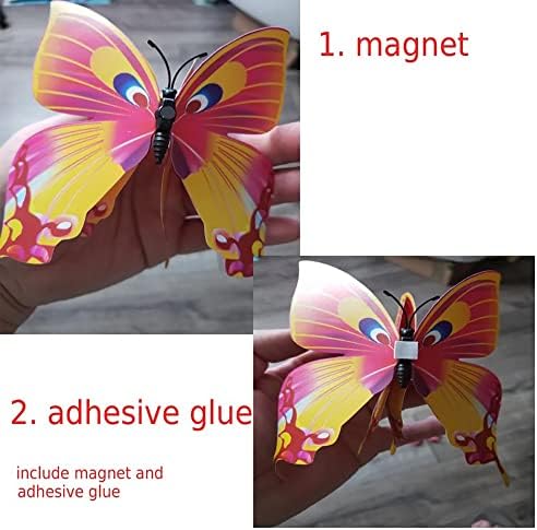 36 kom 3D Slatka 2 sloja Butterfly Colorfull Zidna naljepnica Zidna naljepnica Prekrasan leptir za djecu Dječja soba Zidne naljepnice Kućni ukras