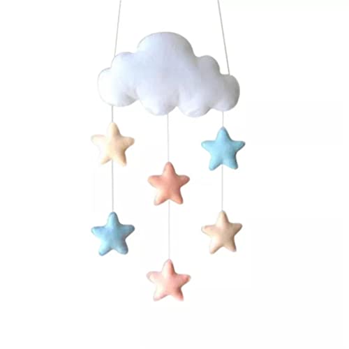 DHTDVD Baby Meki plišani krevet viseći dekori srce zvijezda Baby Nursery mobilni krevetić Krevetić kolica