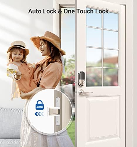 Veise Smart Lock, brava za vrata sa otiskom prsta, 7-U-1 brava za ulazna vrata bez ključa Sa App kontrolom,