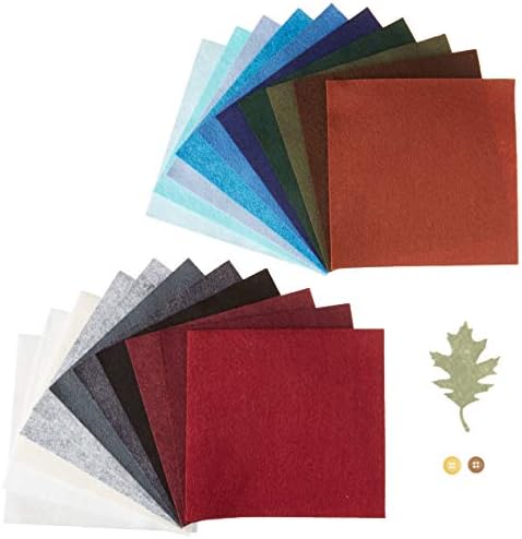 21 plahte od filca-kolekcija zimskih boja 6X6 inča-proizvedeno u SAD-filc od mješavine Merino vune