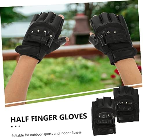 Doitool 1 par rukavice koje apsorbuju udarce muške Glives Guantes para Gym Hombre prenosne rukavice za teretanu Gym prozračne rukavice za vanjsku upotrebu rukavice za neklizajuće vježbe rukavice bez Poluprsta