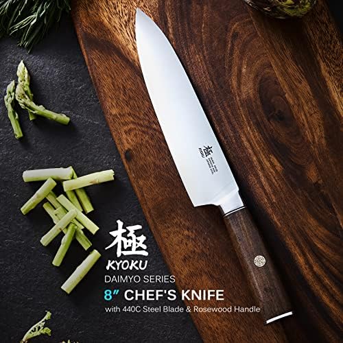 KYOKU Daimyo serija kuharski nož + profesionalna torba za rolne Kuharskog noža Brown