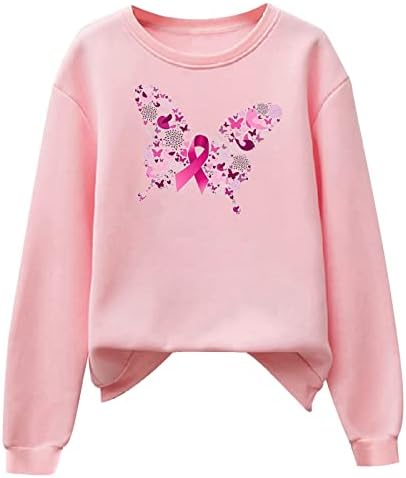 Narhbrg žena Inspirational košulje Nadam se svijest o raku dojke ružičasta košulja moli se za majicu dugih rukava s dugim rukavima od raka