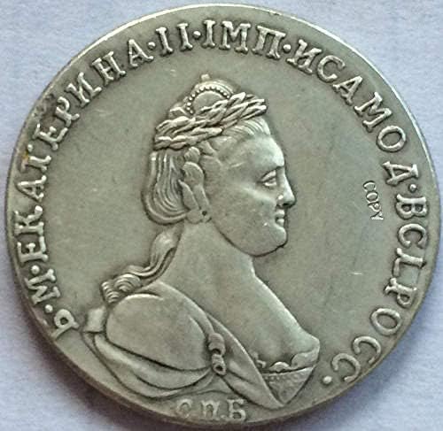 Challenge Coin Rusija 20 Kopeks Yekaterina II 1784 Kopiraj koprive CopyCollection Gift Coin Cover Collect