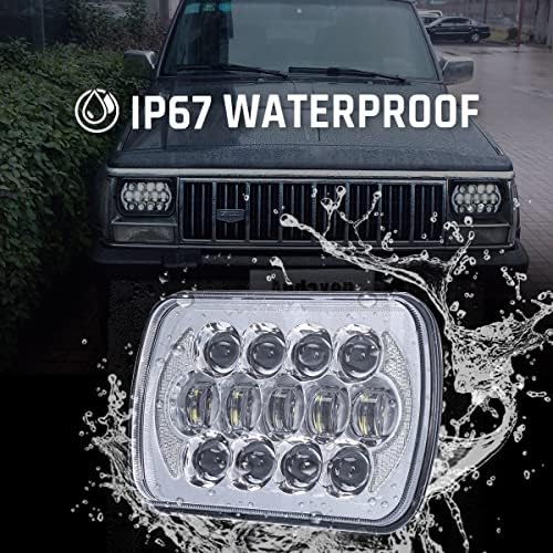 105W 5x7 7x6 inča duga kratka svjetla Led prednja svjetla kompatibilna sa Jeep Wrangler YJ Cherokee XJ H6054
