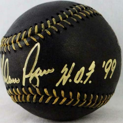 Nolan Ryan Autographing Rawlings Oml Black Baseball W / HOF 99 - AIV verificirani - autogramirani bejzbol