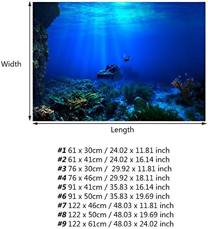TOPINCN 3D efekat ljepljiva Seaworld Poster pozadina akvarija zidna naljepnica za akvarijum pozadina akvarija