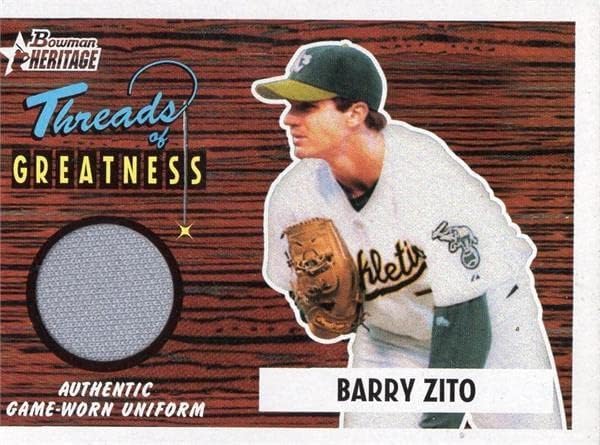 Barry Zito Player Patsey Patch Baseball Card 2004 Bowman baštine niti veličine #tgbz - MLB igra polovnih dresova