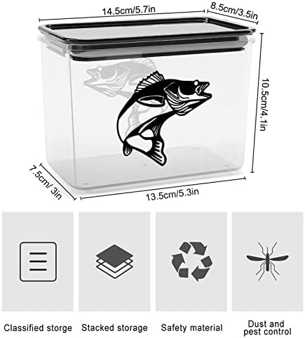 Kutija za čuvanje smuđa za ribu plastična kutija za organizatore hrane Kontejnerski kanisteri sa poklopcem za kuhinju