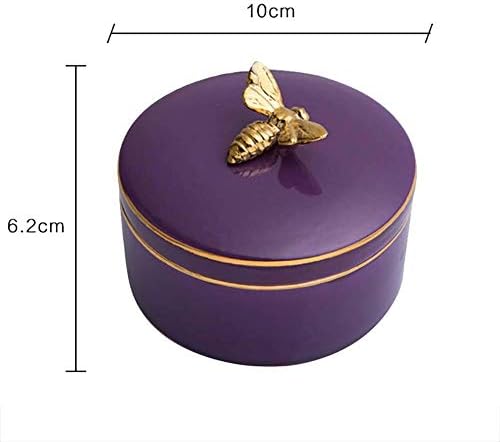 UxZDX Cujux Decor Purple nakit, ukrasna zaštitna kutija zrcalna trinketa personalizirana kutija za pohranu