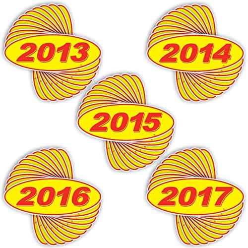Versa Tags 2013 2014 2017 Ovalna godišnja Godina prodavača za prodaju prozorske naljepnice Ponosno