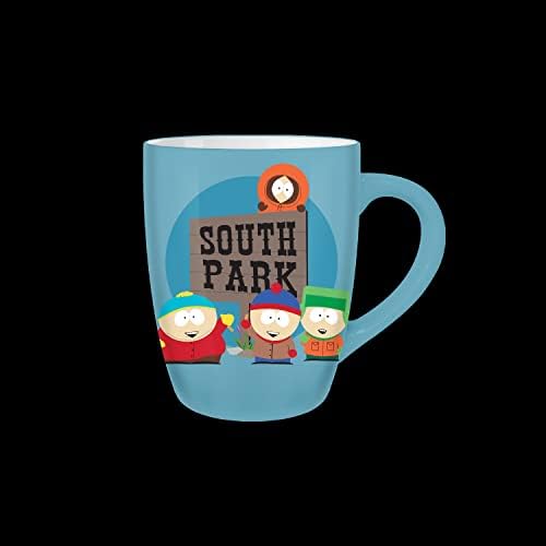 Silver Buffalo South Park za djecu i Logo Jumbo zakrivljena keramička šolja, 25 unci