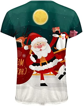 DSODAN božićni muški vojnici kratkih rukava majica mišića Slim Fit party dizajner vrhovi Xmas Grafički smiješni