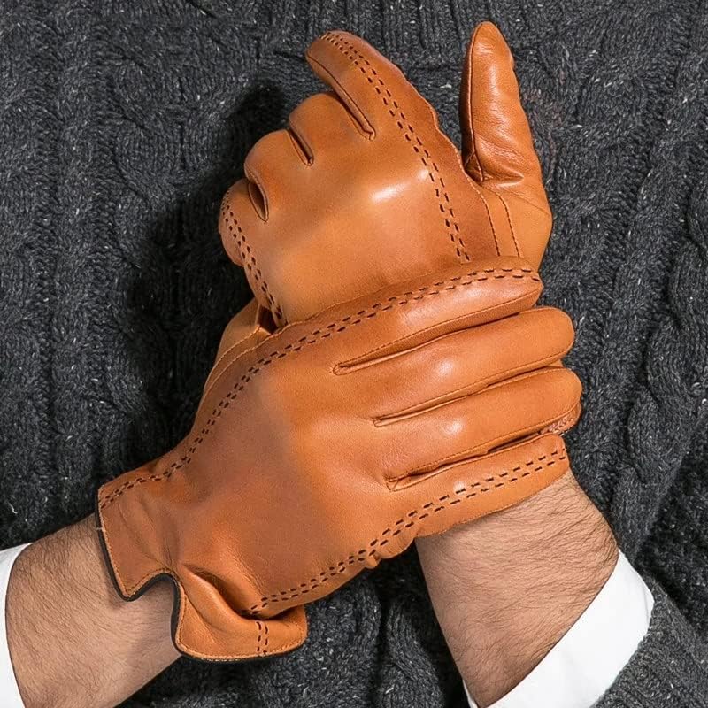 Wxbdd zimske muške rukavice sa ekranom osetljivim na dodir od prave kože