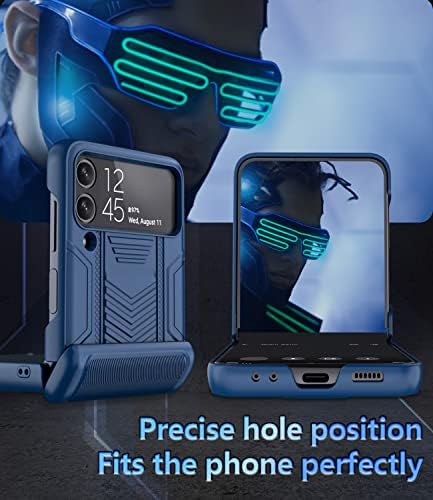 Viaotaily za Galaxy Z Flip 4 futrolu sa zaštitom šarki & zaštitnik sočiva, zaštitna futrola za cijelo tijelo