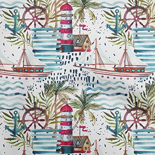 oneOone Silk Tabby ljubičasta tkanina okean Lighthouse Craft projekti dekor tkanina štampana dvorištem širine