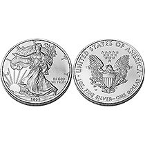 2008 Američki orao srebrni neobrađeni kovanice rasprodate na menti