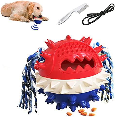 Goldroc Dog Squaky kuglice, štenad zubi i žvakačke igračke za male, srednje i velike pasmine sa čišćenjem zuba, karakteristikama doziranja hrane