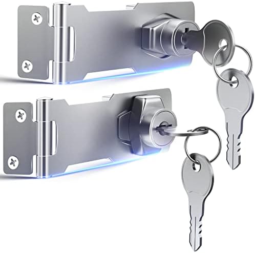 2 pakovanje 3-inčne brave za zaključavanje zaključavanja sa ključevima zasun vrata + 1 pakovanje bi-preklopnih