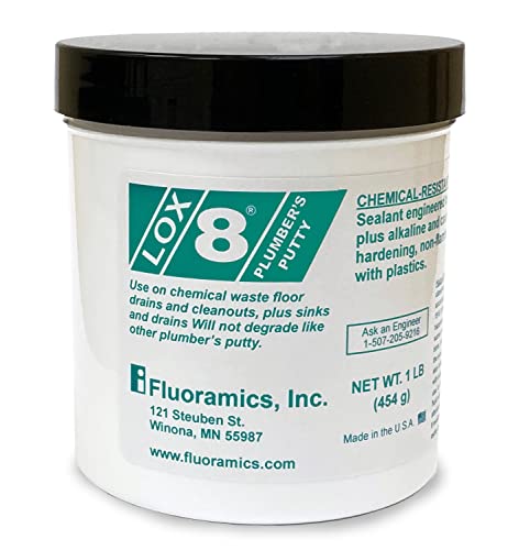 Fluoramika 9722168 Lox-8 Vodoinstalateri Putty 453 Gram Jar