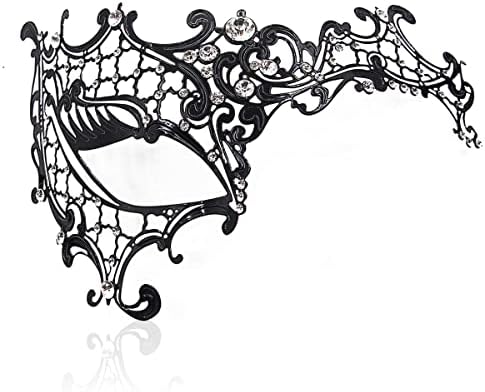 Maska za maskenbal za žene sjajna metalna maska Venecijanske zabave s vještačkim dijamantom