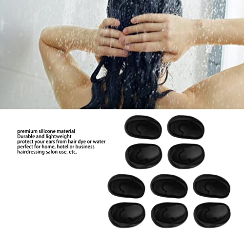 10pcs zaštitnici za uši, vodootporni štit za uši za boje za kosu, tuš, tuš, kupanje, izdržljive silikonske