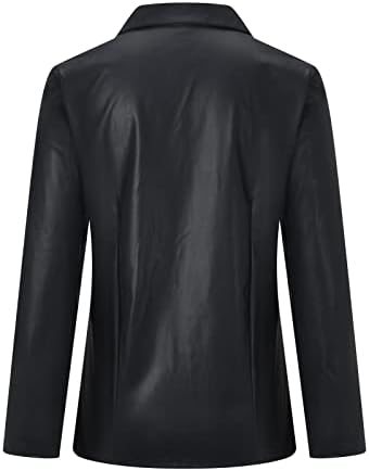 Ženske modne githerske pankerske kožnice seksi tanki fit rever jakne na dugim rukavima Goth PU vrhovi