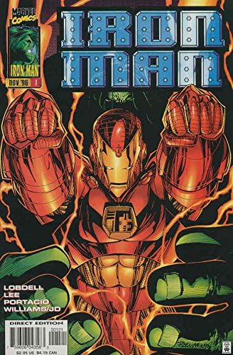 Iron Man #1a VF / NM; Marvel comic book / Jim Lee Heroes Reborn