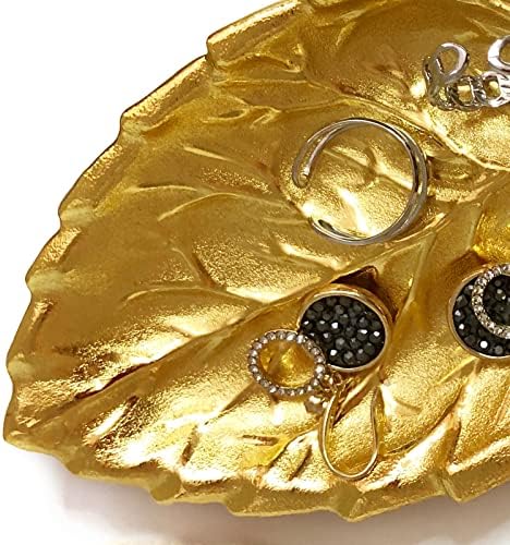 MuBril mala metalna tričarija Zlatna posuda za nakit Držač prstena za prstenaste tanjire, moderna posuda