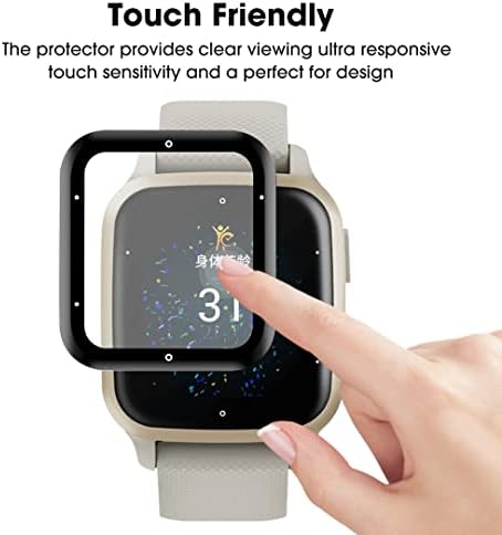 YiiLoxo [3 komada 3d Zaštita ekrana sa zakrivljenim rubovima kompatibilna sa Garmin Venu Sq 2 muzičko izdanje Smart Watch Soft HD transparentni TPU zaštitni Film [puni poklopac] [osjetljiv na dodir] [Anti-Scratch]