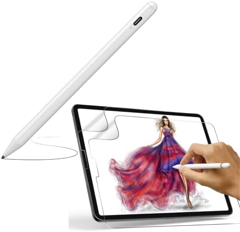 Olovka za iPad sa odbacivanjem dlana, zaštitnik ekrana od papira kompatibilan sa iPad Air 4. generacije, za iPad Pro 11 …