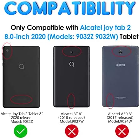 CCambro Dječji slučaj za Alcatel Joy Tab 2 8.0 Tablet model Dječji otporni i otporni na udarcu lagana trajna